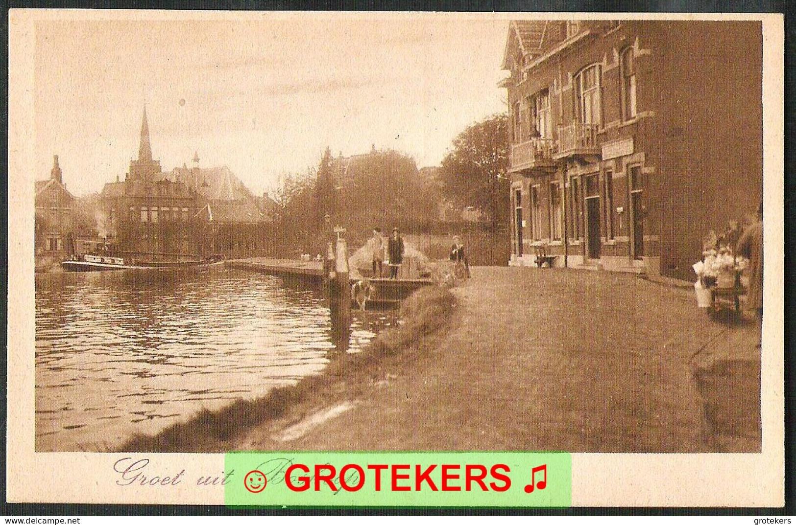 BOSKOOP Groet Uit De Gouwe Binnenschip Péniche Ca 1925 - Boskoop