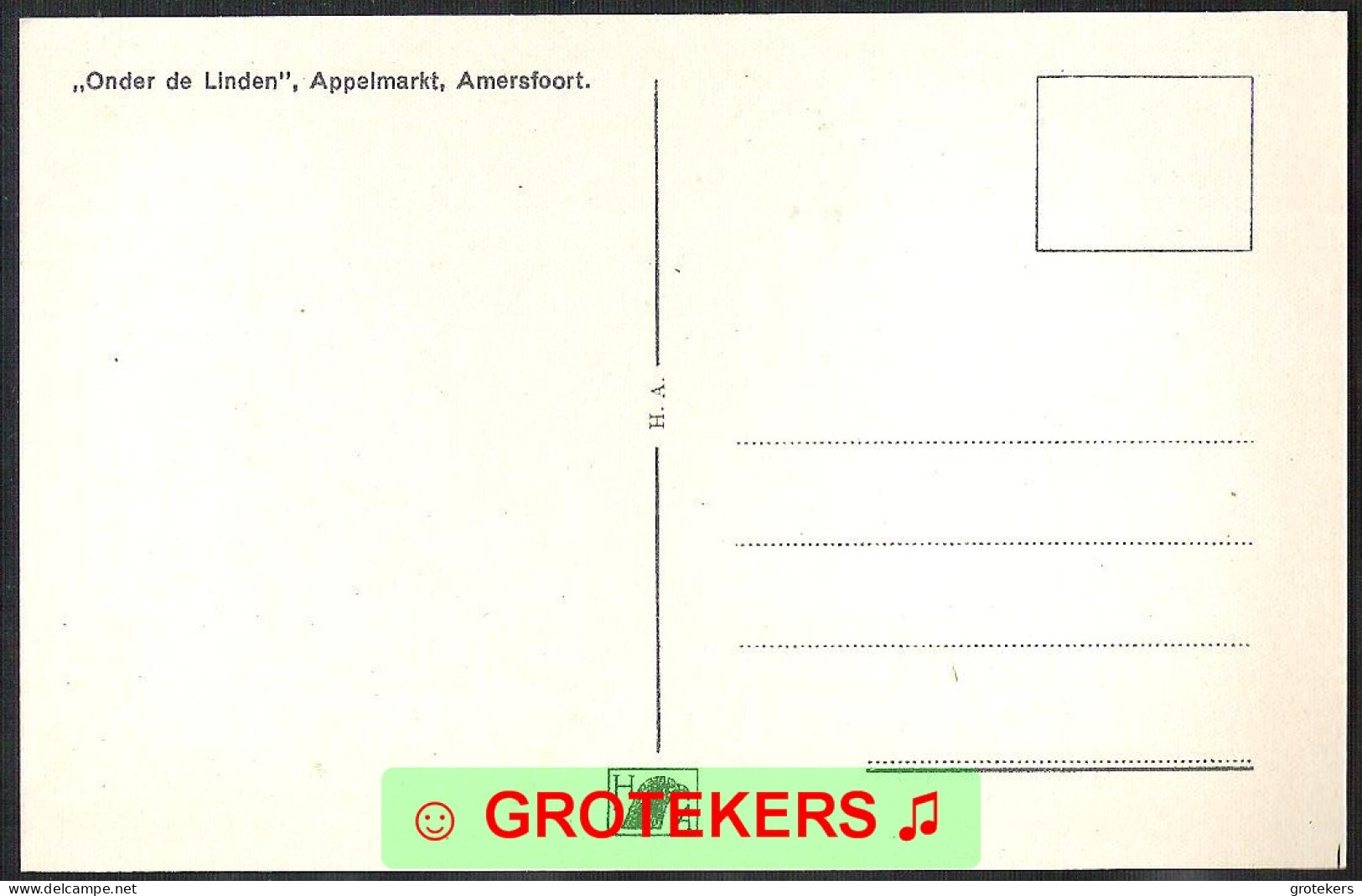 AMERSFOORT Appelmarkt Onder De Linden Pasteltekening Jaap V 1945 - Amersfoort