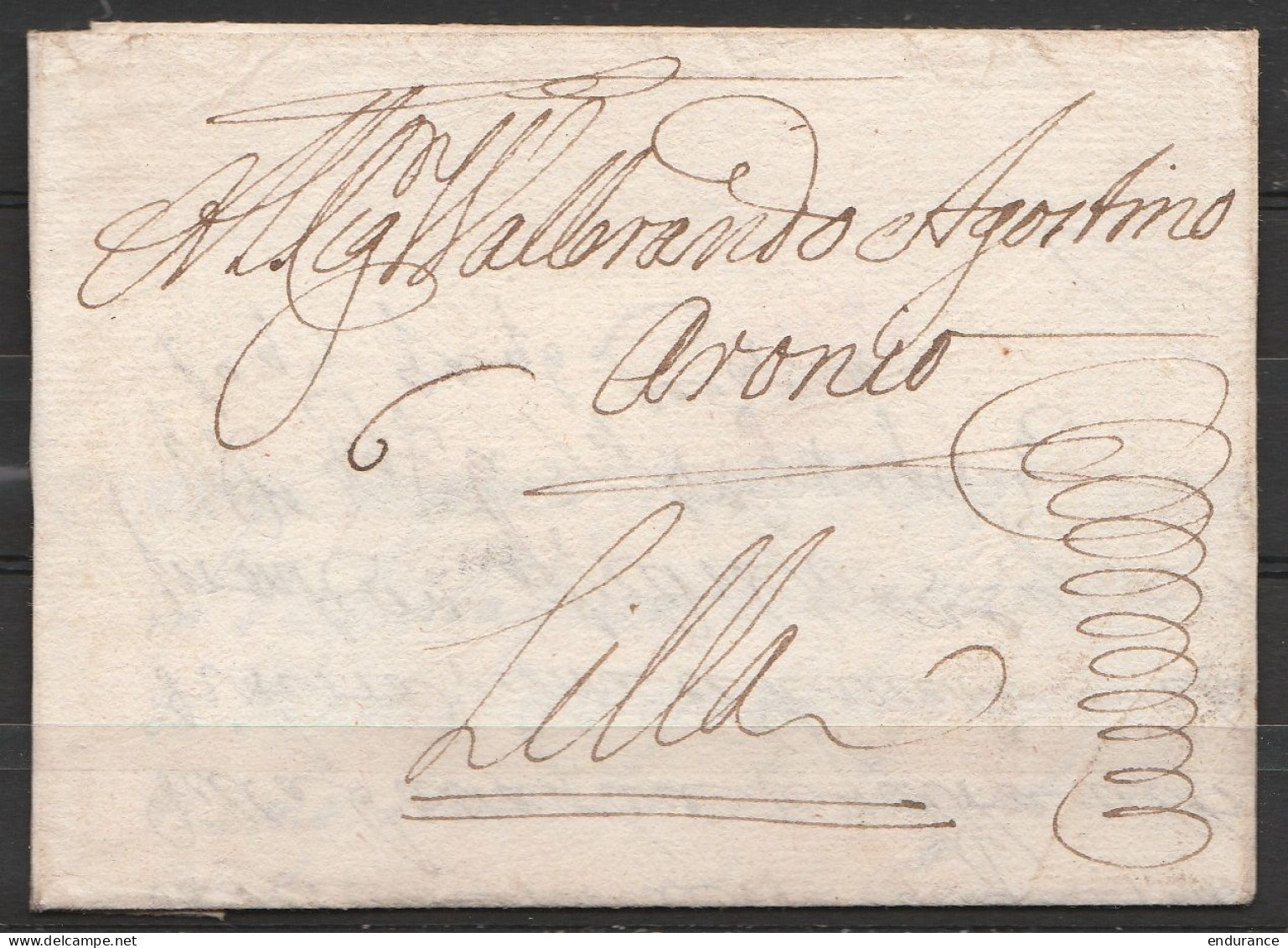 L. Datée 23 Août 1693 De AMSTERDAM Pour LILLE - ...-1852 Voorlopers
