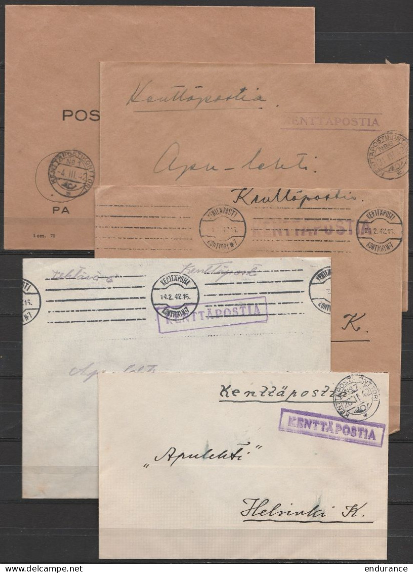 Finlande - 20 Lettres Poste Militaire - Postisiirtokonttori Bureaux De Campagne Divers - 1940-43 (Feldpost) - Militärmarken