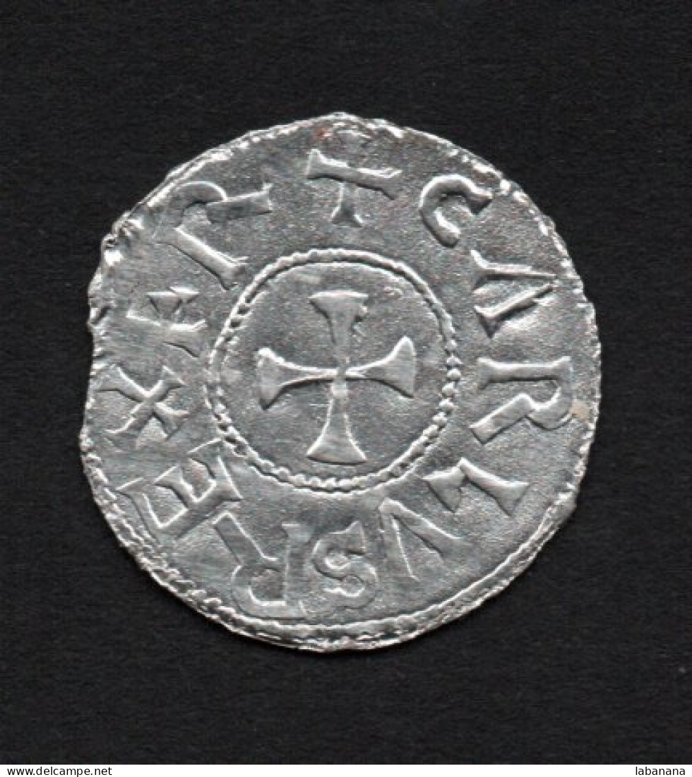 669-France Reproduction Monnaie Charles II Le Chauve Denier N°8 - Monedas Falsas
