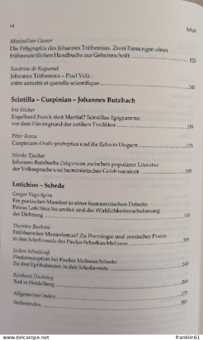 Würzburger Humanismus. NeoLatina. Band 23. - 4. Neuzeit (1789-1914)