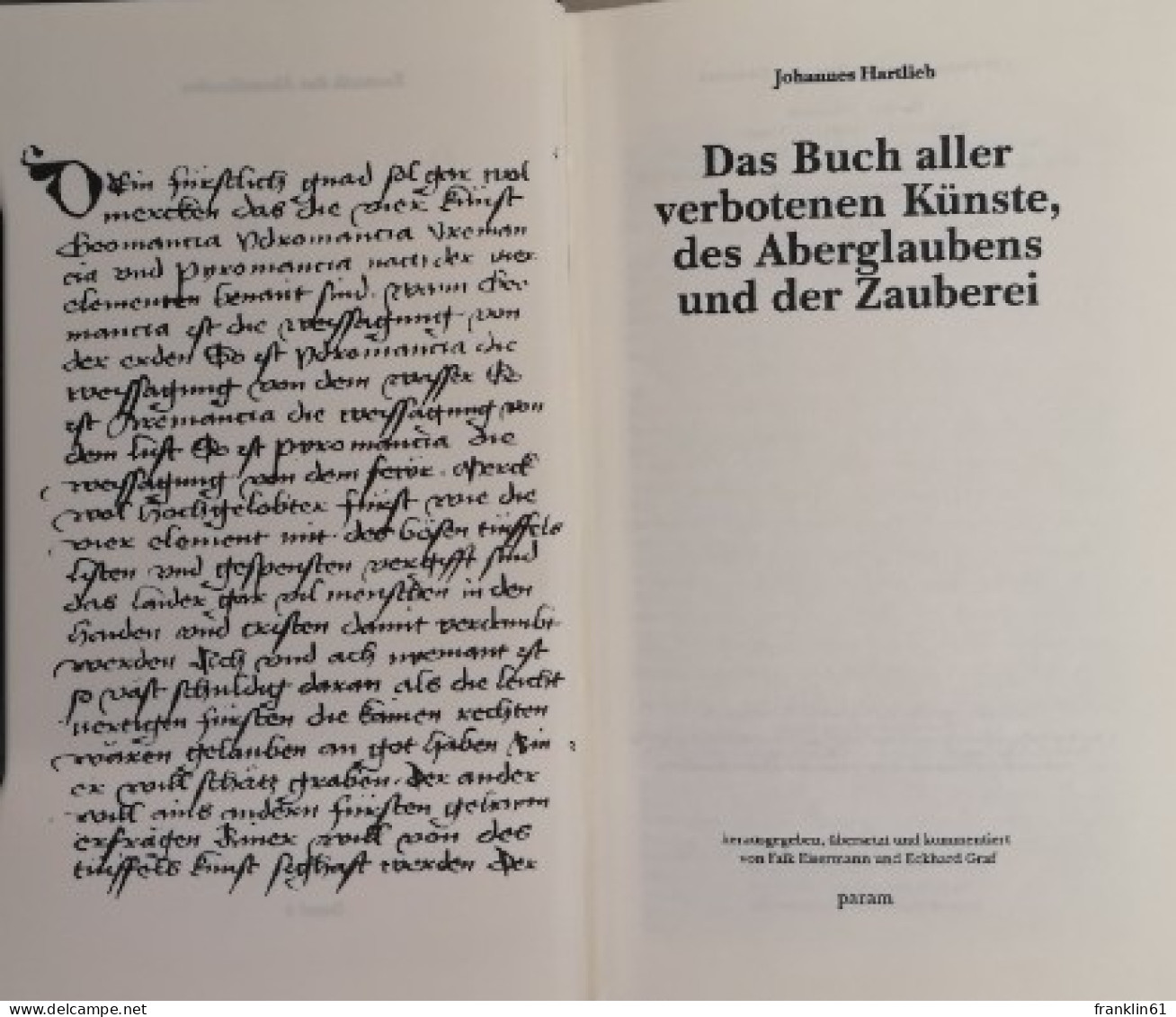 Das Buch Aller Verbotenen Künste, Des Aberglaubens Und Der Zauberei. - 4. 1789-1914