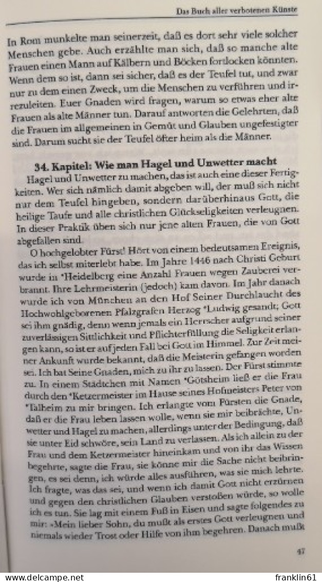 Das Buch aller verbotenen Künste, des Aberglaubens und der Zauberei.