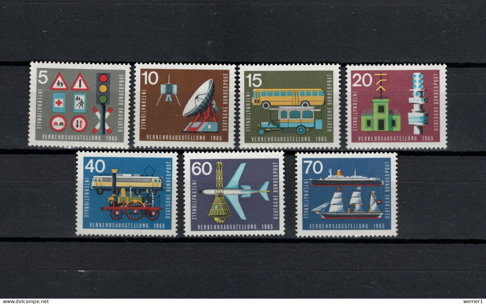 Germany 1965 Space, Traffic Exhibition Set Of 7 MNH - Europa