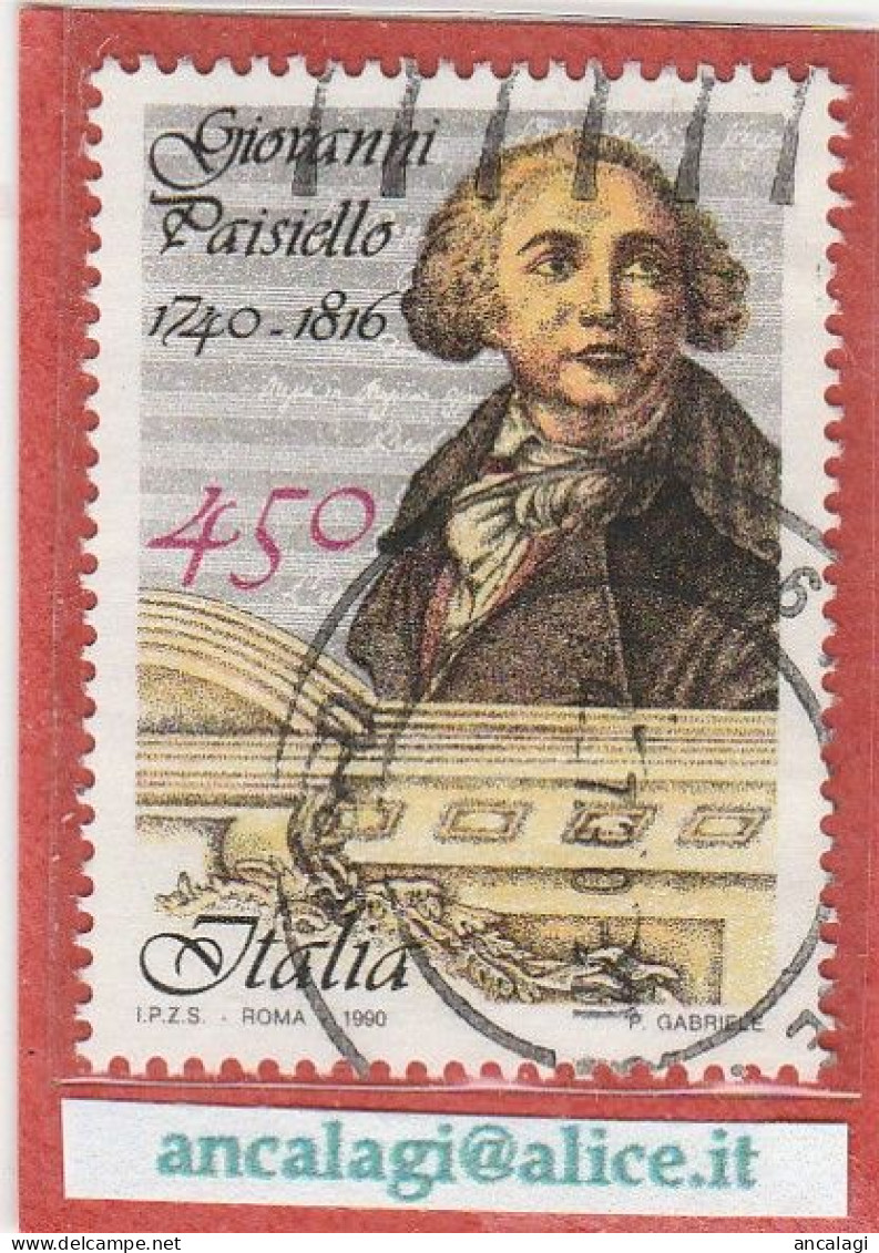 USATI ITALIA 1990 - Ref.0611A "GIOVANNI PAISIELLO" 1 Val. - - 1981-90: Afgestempeld