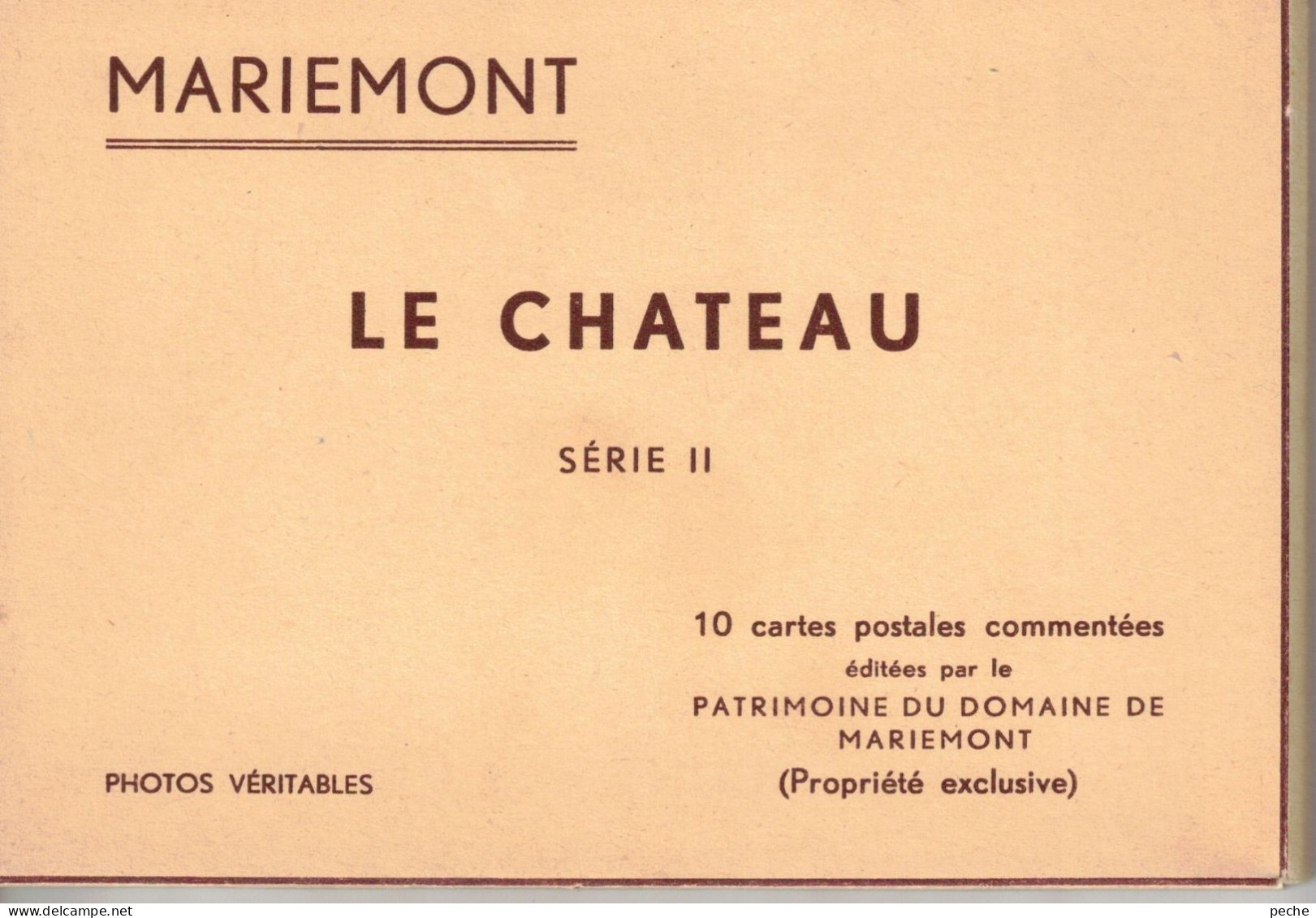 N°1042 Z -carnet Le Château De Mariemont -10 Cartes- - Kastelen