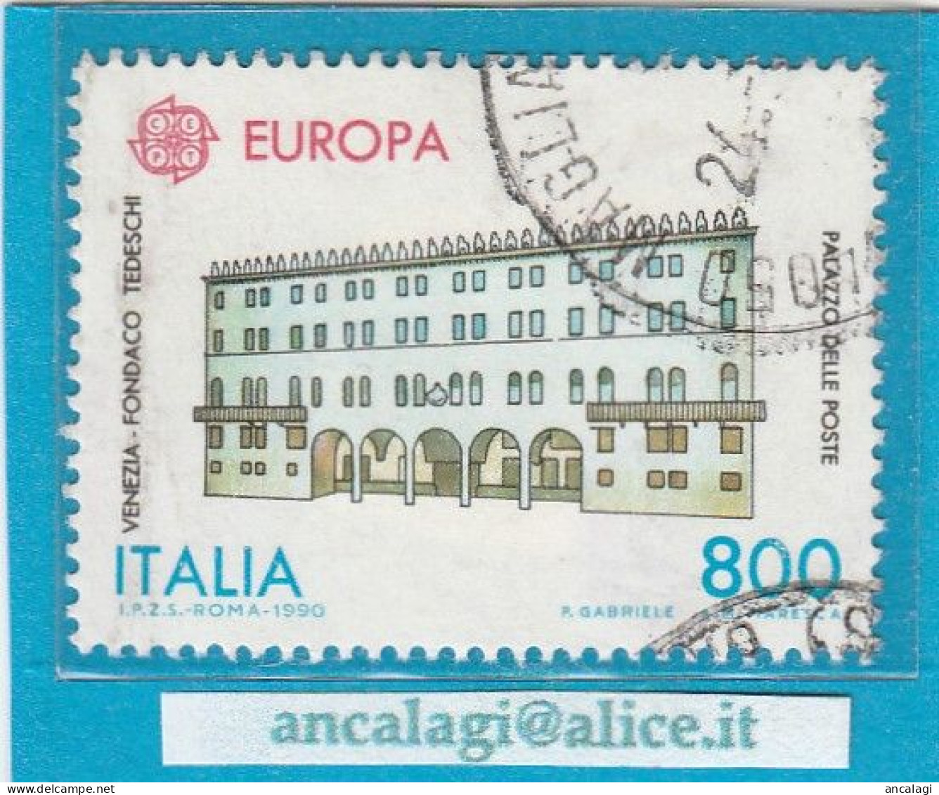 USATI ITALIA 1990 - Ref.0612 "EUROPA CEPT" 1 Val. - - 1981-90: Usati