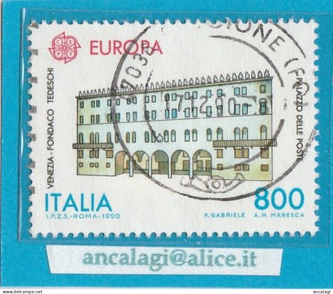 USATI ITALIA 1990 - Ref.0612A "EUROPA CEPT" 1 Val. - - 1981-90: Oblitérés