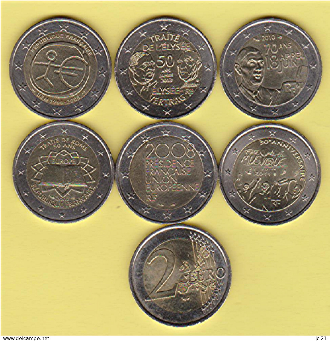 Lot De 6 Pièces De 2 Euros [N1]_numi26 - France