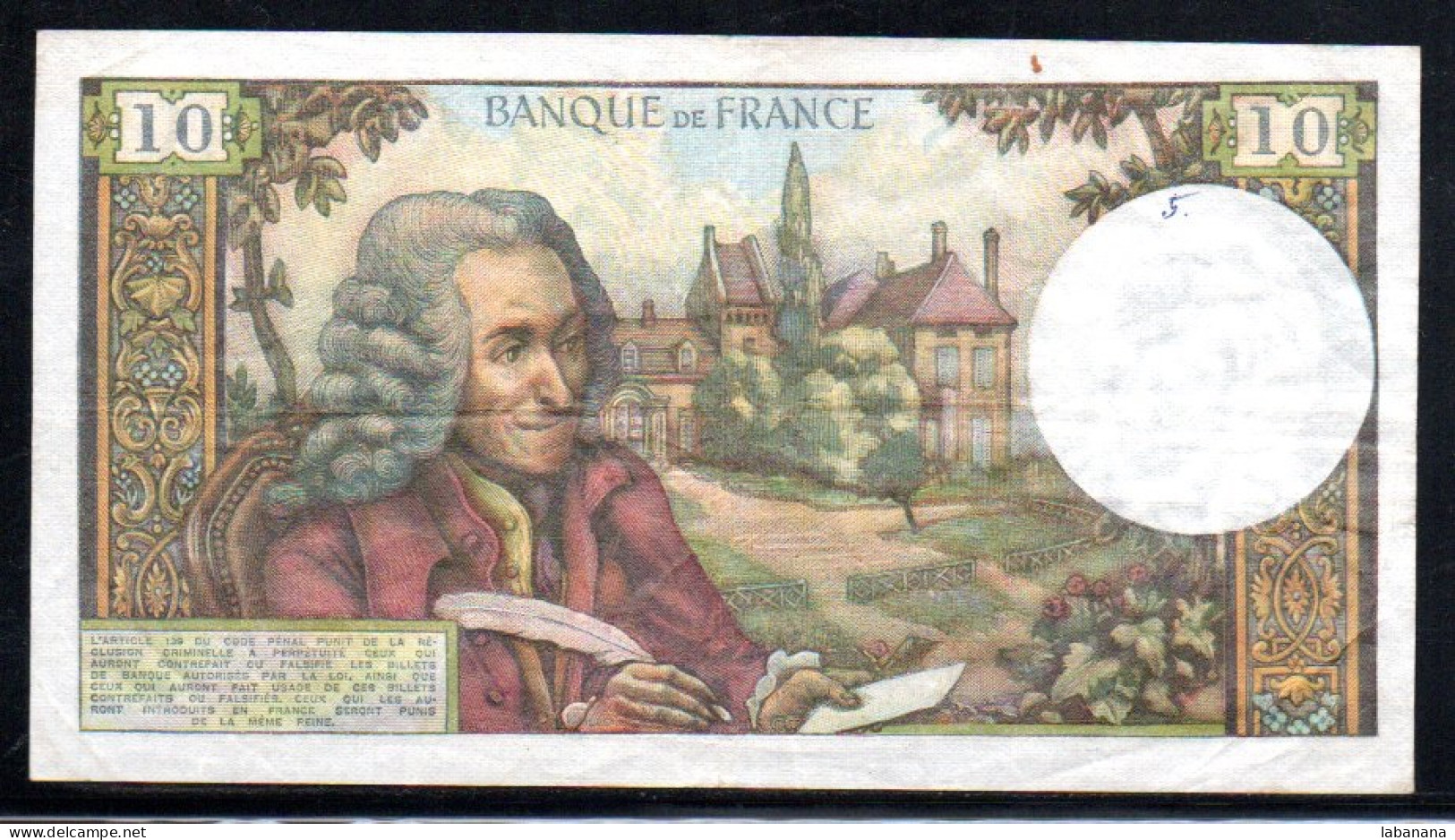 692-France 10fr 1973Z C938 - 10 F 1963-1973 ''Voltaire''