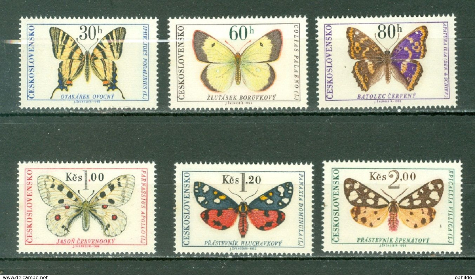 Tchécoslovaquie   * *  TB   Papillons   - Vlinders