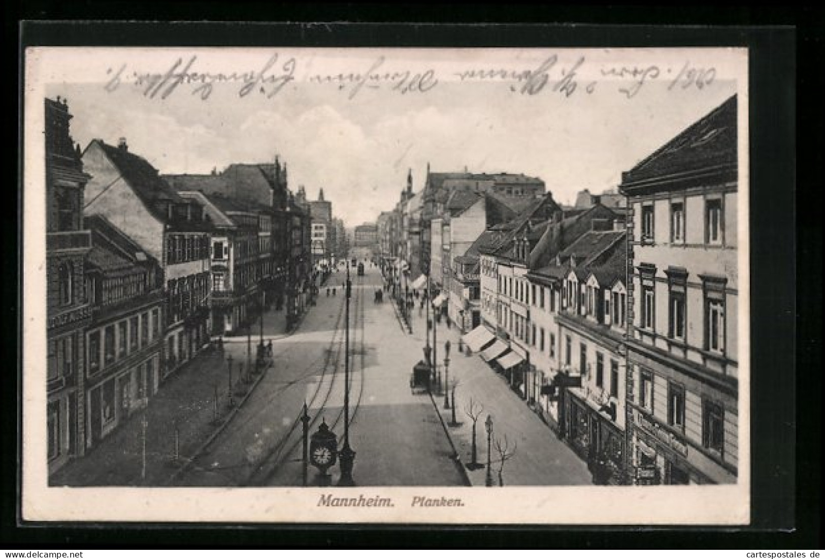 AK Mannheim, Planken, Strassenpartie Mit Strassenbahnen  - Tramways