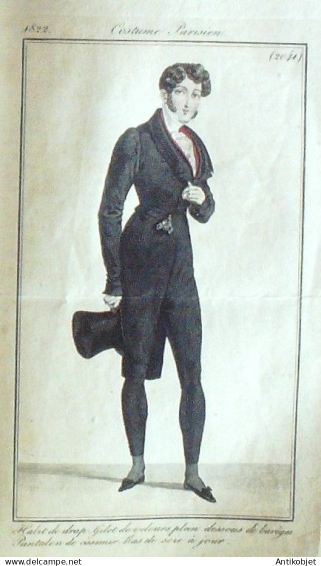 Journal Des Dames & Des Modes 1822 Costume Parisien Année Complète 84 Planches Aquarellées - Acqueforti