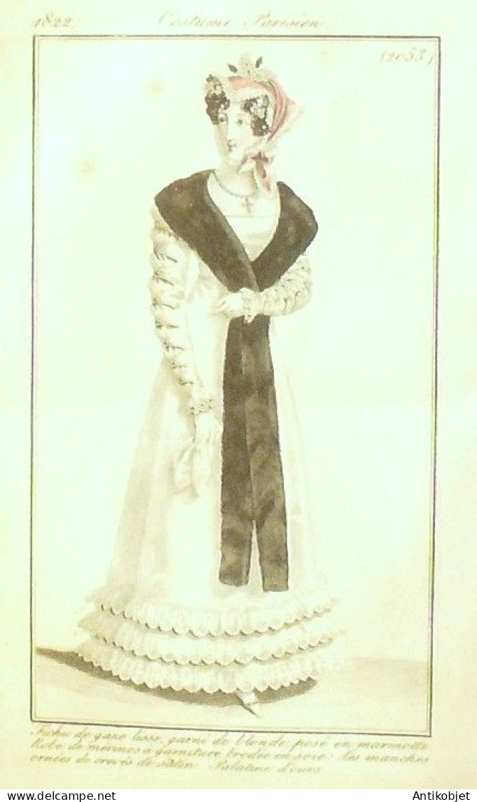 Journal Des Dames & Des Modes 1822 Costume Parisien Année Complète 84 Planches Aquarellées - Eaux-fortes