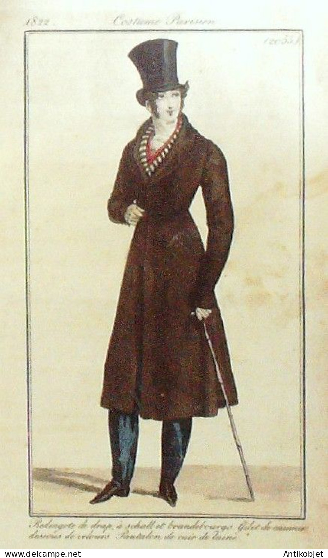 Journal des Dames & des Modes 1822 Costume Parisien Année complète 84 planches aquarellées