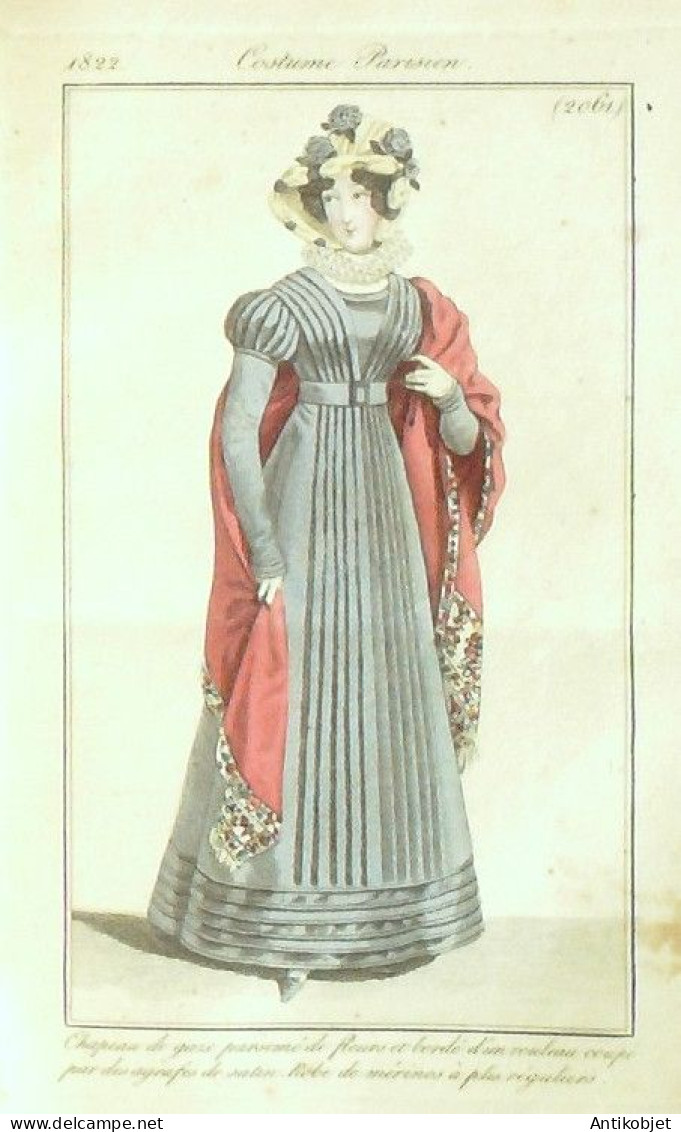 Journal des Dames & des Modes 1822 Costume Parisien Année complète 84 planches aquarellées