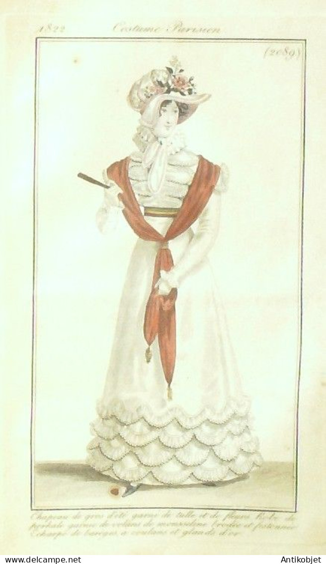 Journal des Dames & des Modes 1822 Costume Parisien Année complète 84 planches aquarellées