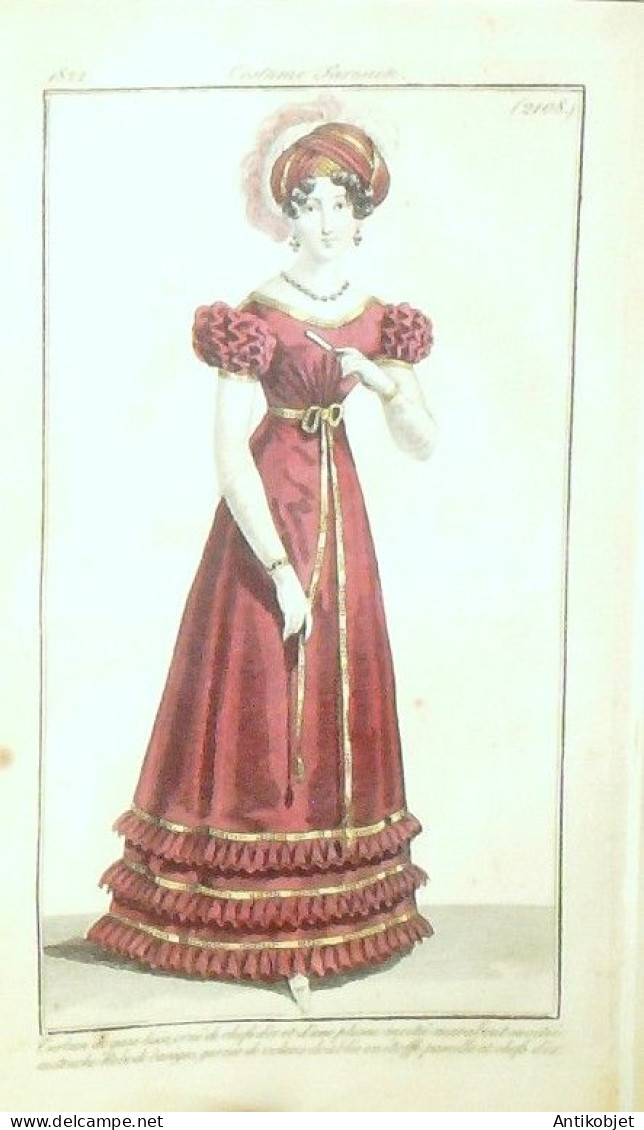 Journal des Dames & des Modes 1822 Costume Parisien Année complète 84 planches aquarellées