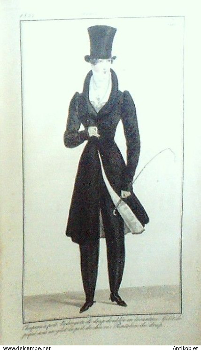 Journal des Dames & des Modes 1822 Costume Parisien Année complète 84 planches aquarellées