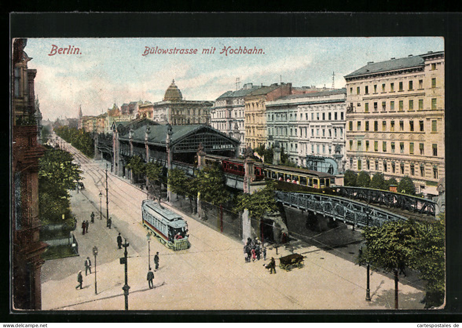 AK Berlin-Schöneberg, Bülowstrasse Mit Hochbahn Und Strassenbahn  - Schöneberg