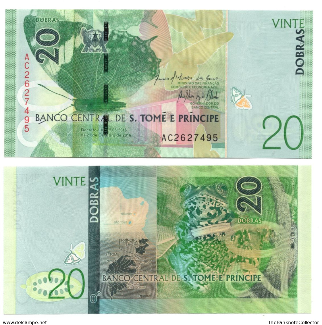 St Thomas Principe 20 Dobras 2016 P-72 UNC - Sao Tomé Et Principe