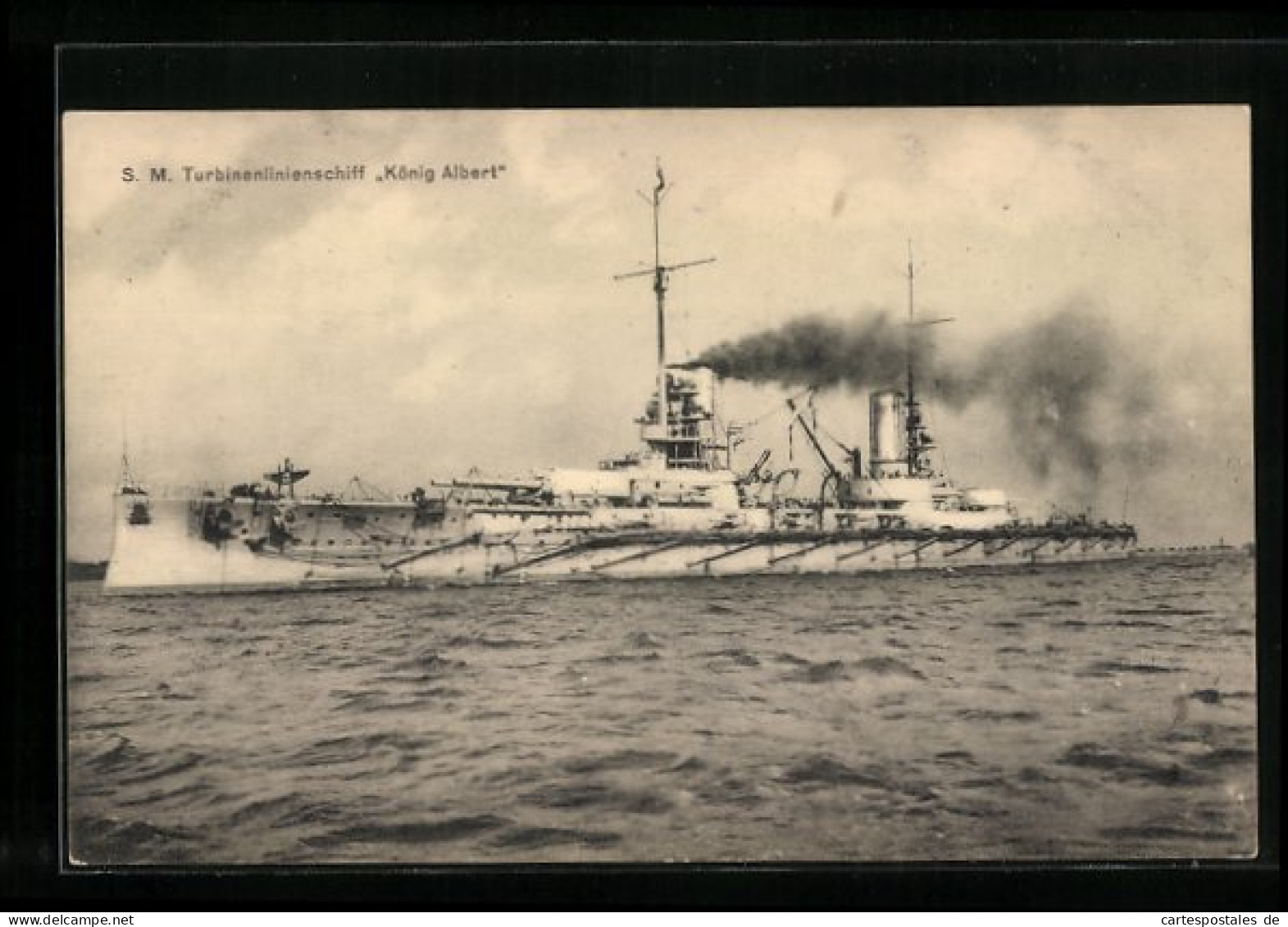 AK SM Turbinenlinienschiff König Albert  - Guerra
