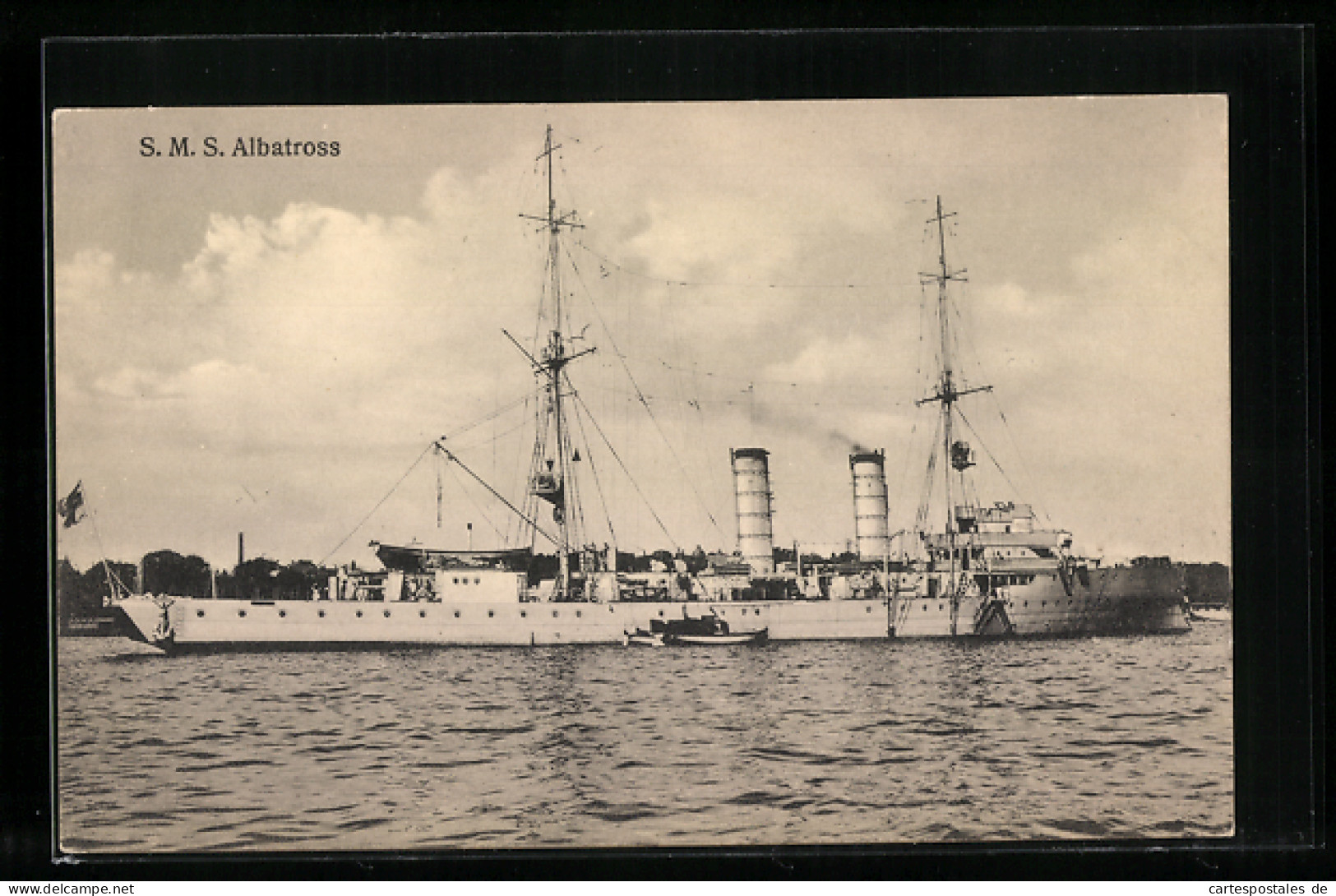 AK Kriegsschiff SMS Albatross Im Hafen  - Guerra