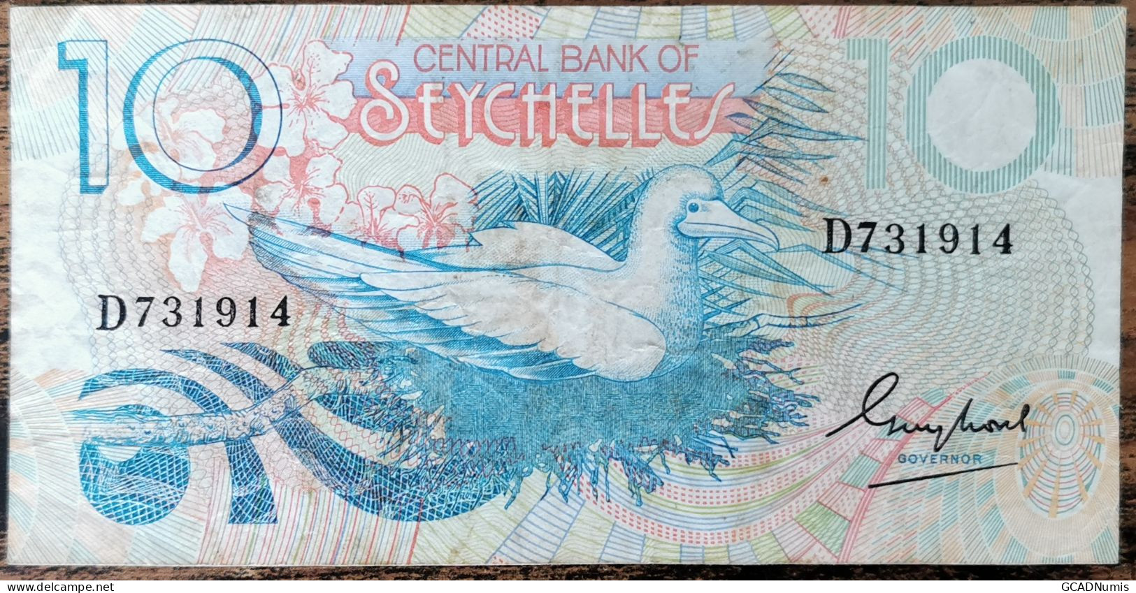 Billet 10 Rupees Seychelles 1983 Faune - Pick 28a - D731914 - Seychellen