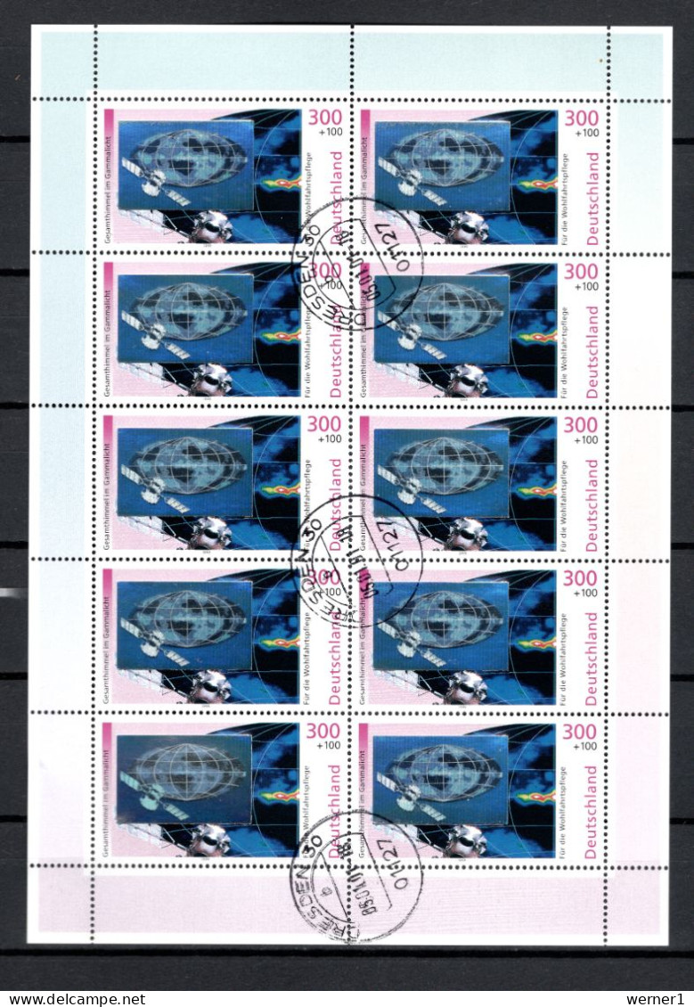 Germany 1999 Space Set Of 5 Sheetlets (2 With Holograph) CTO - Europa