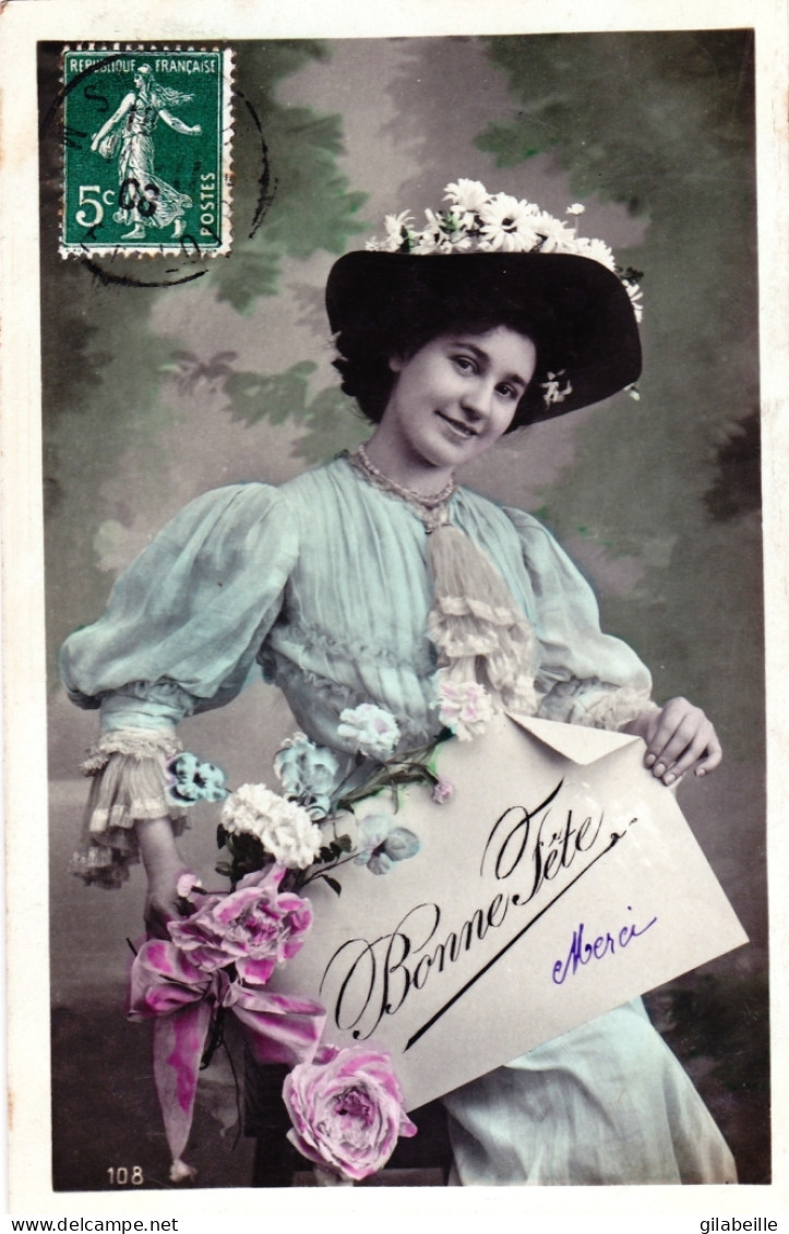 Carte Fantaisie - Bonne  Fete  - Femme - Lady - Frau - Femmes