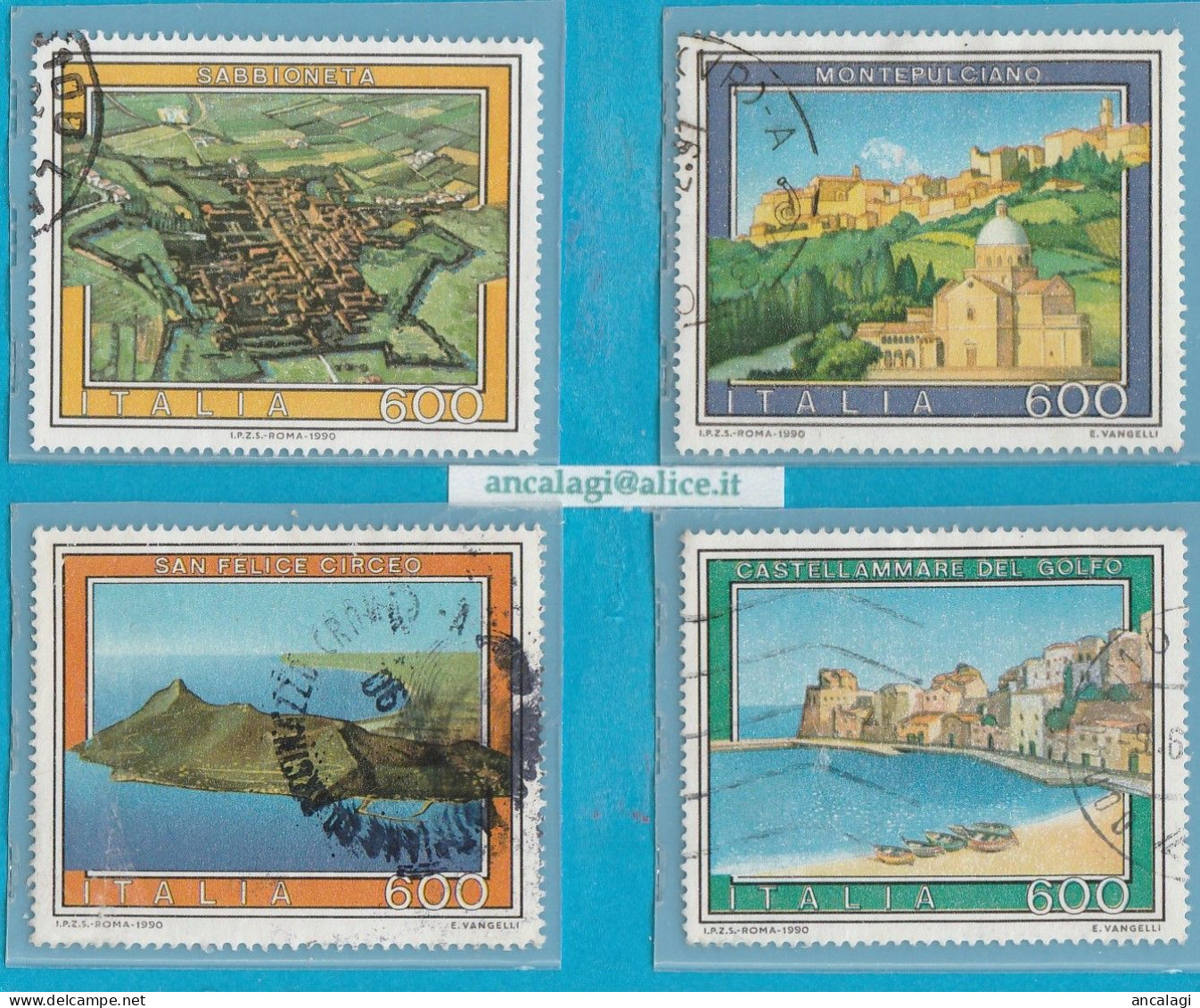 USATI ITALIA 1990 - Ref.0616 "PROPAGANDA TURISTICA" Serie Di 4 Val. - - 1981-90: Used