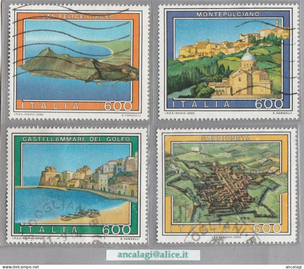 USATI ITALIA 1990 - Ref.0616A "PROPAGANDA TURISTICA" Serie Di 4 Val. - - 1981-90: Used