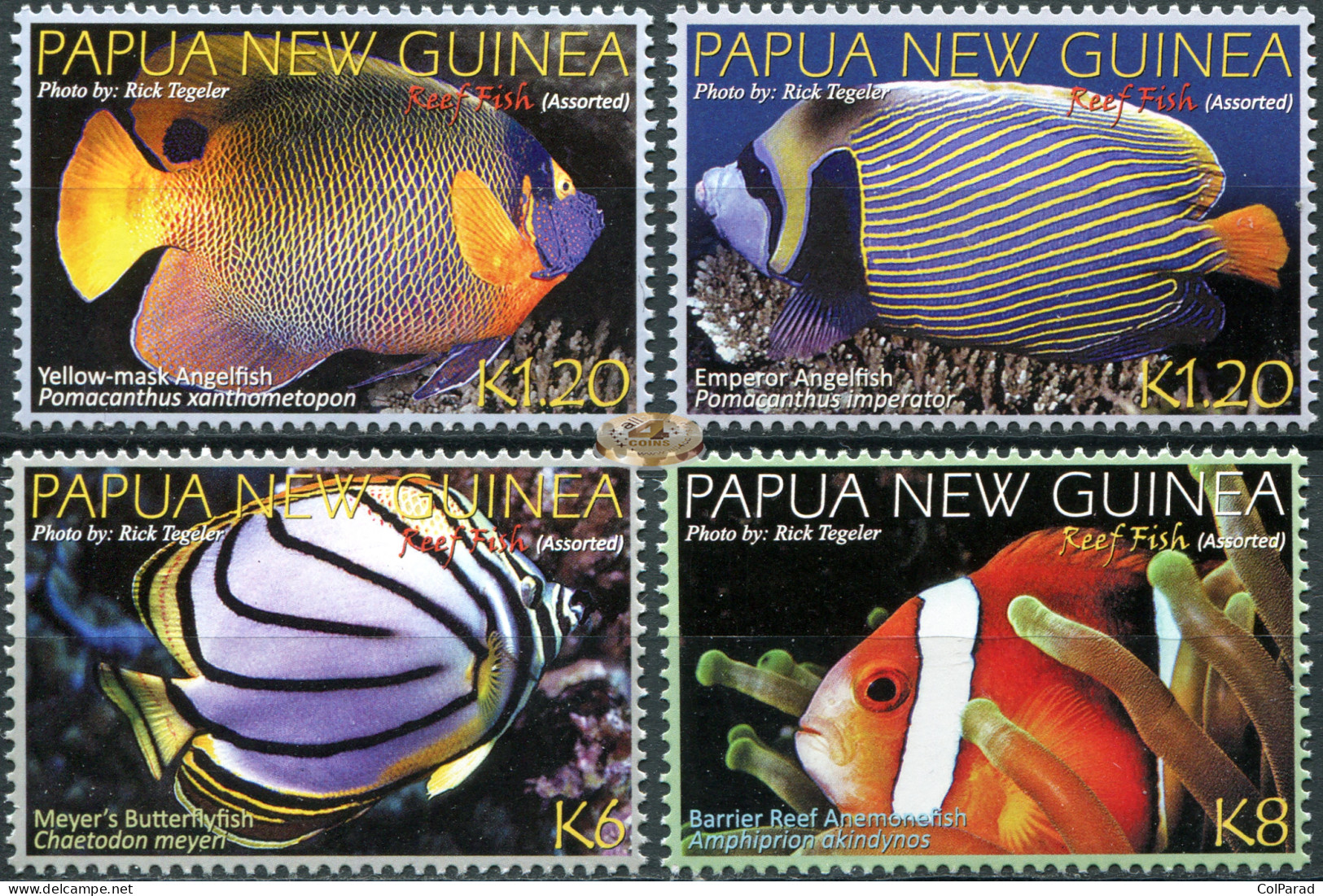 PAPUA NEW GUINEA - 2012 - SET OF 4 STAMPS MNH ** - Reef Fish - Papúa Nueva Guinea