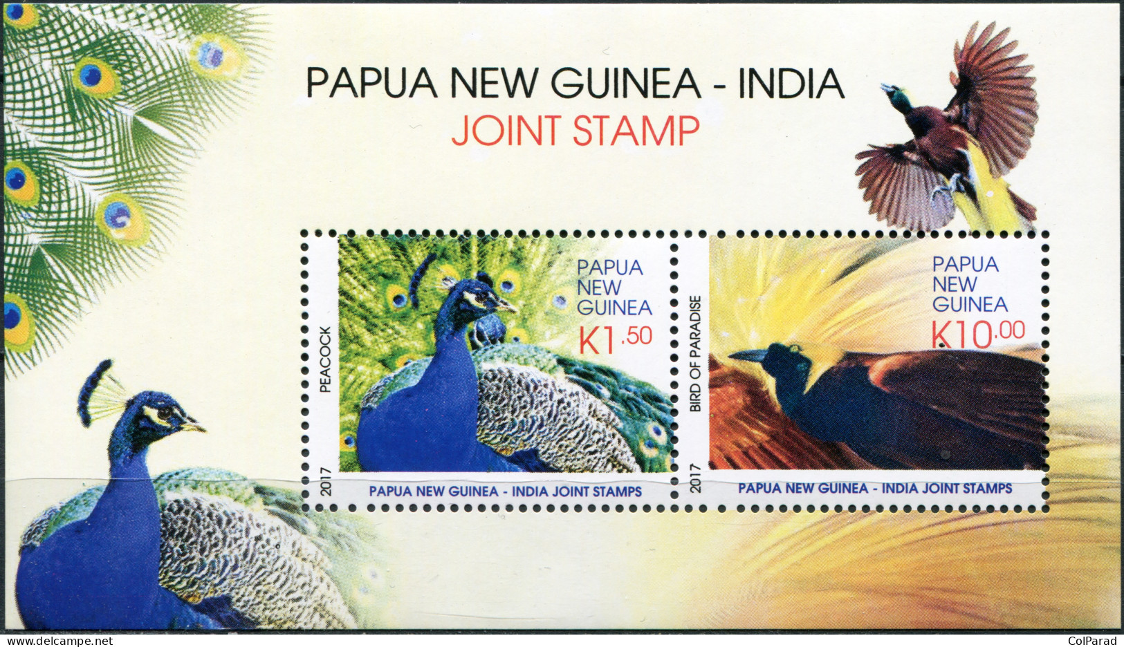 PAPUA NEW GUINEA - 2017 - S/S MNH ** - National Birds Of P. N. Guinea And India - Papua-Neuguinea