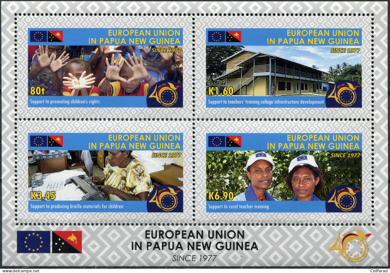 PAPUA NEW GUINEA - 2018 - MINIATURE SHEET MNH ** - Partnership With Europe - Papua New Guinea