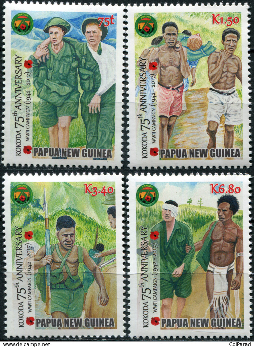 PAPUA NEW GUINEA - 2017 - SET MNH ** - 75th Anniversary Of The Kokoda Trail - Papoea-Nieuw-Guinea