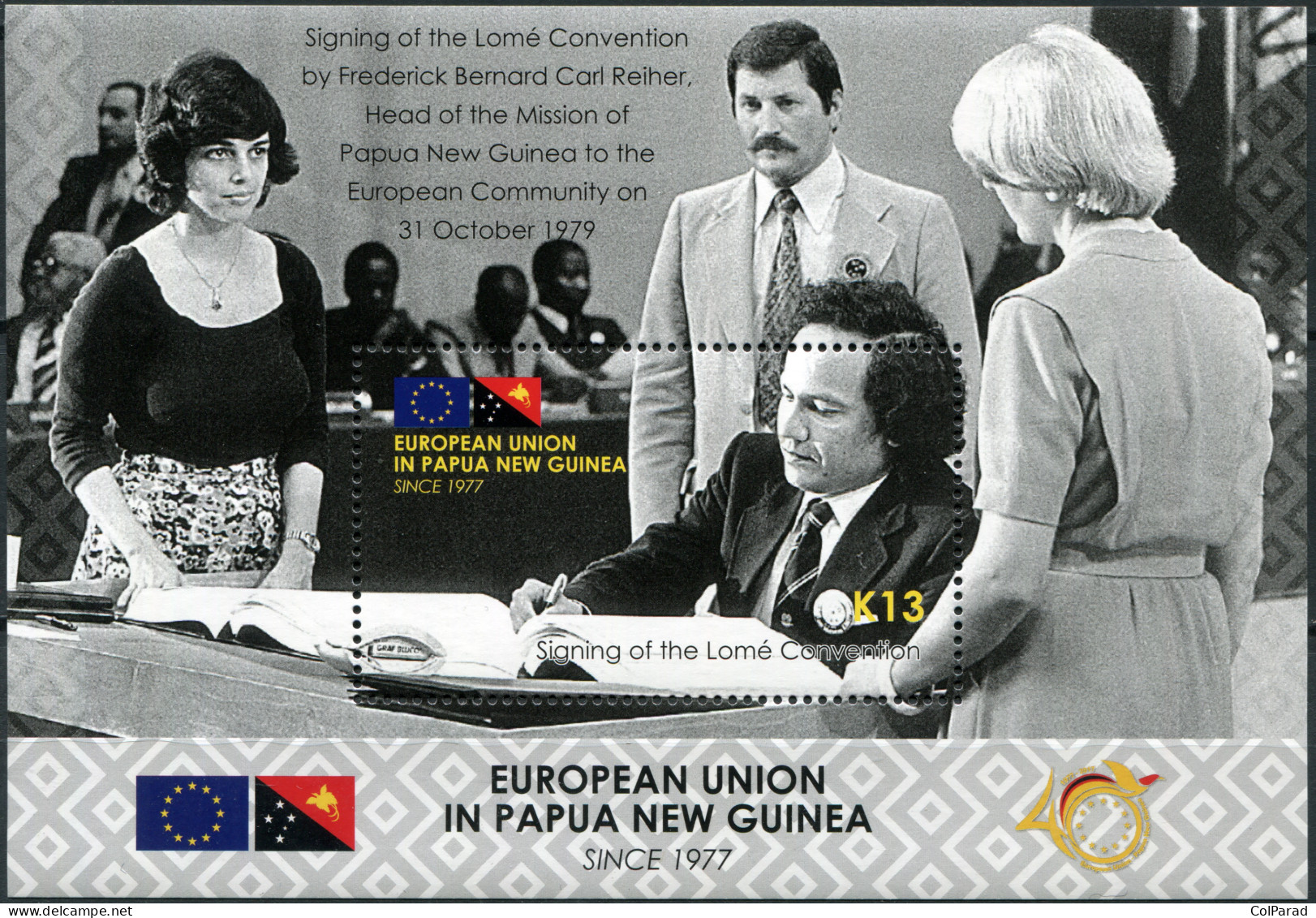 PAPUA NEW GUINEA - 2018 - S/S MNH ** - Partnership With Europe - Papua New Guinea