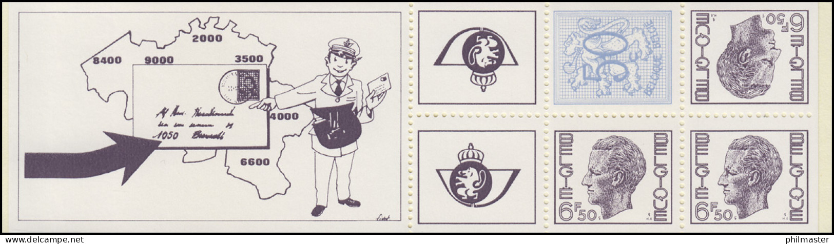 Belgien-Markenheftchen 27 Löwe Und König Baudouin 20 Franc 1975, ** - Zonder Classificatie