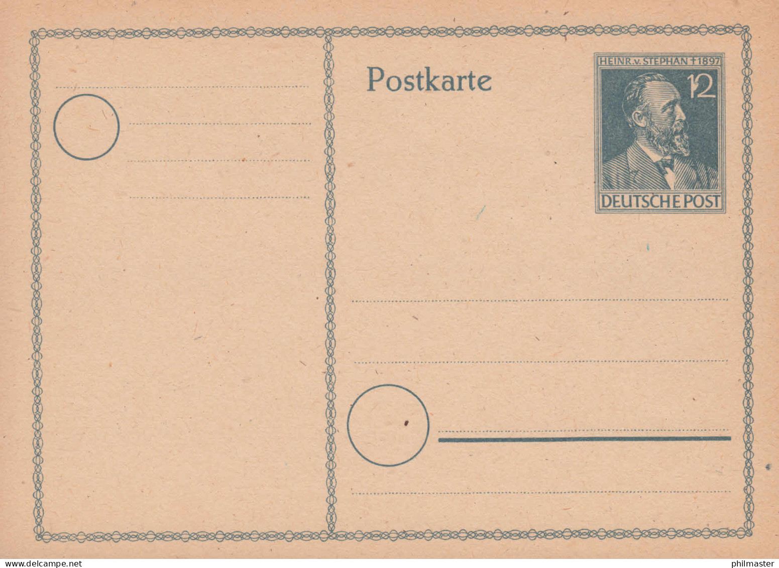 Postkarte P 965 Stephan Mit PLF Fleck Zwischen Der 1 Und 2 Der 12, Postfrisch ** - Nuevos