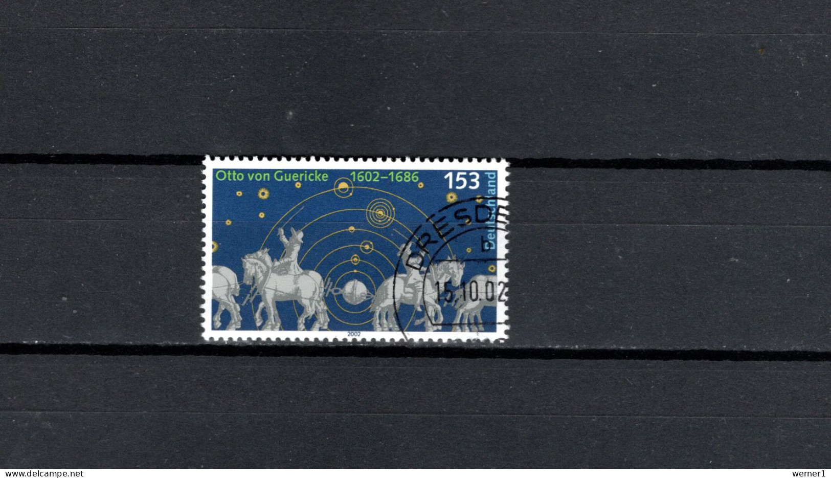 Germany 2002 Space Otto Von Guericke Stamp CTO - Europa