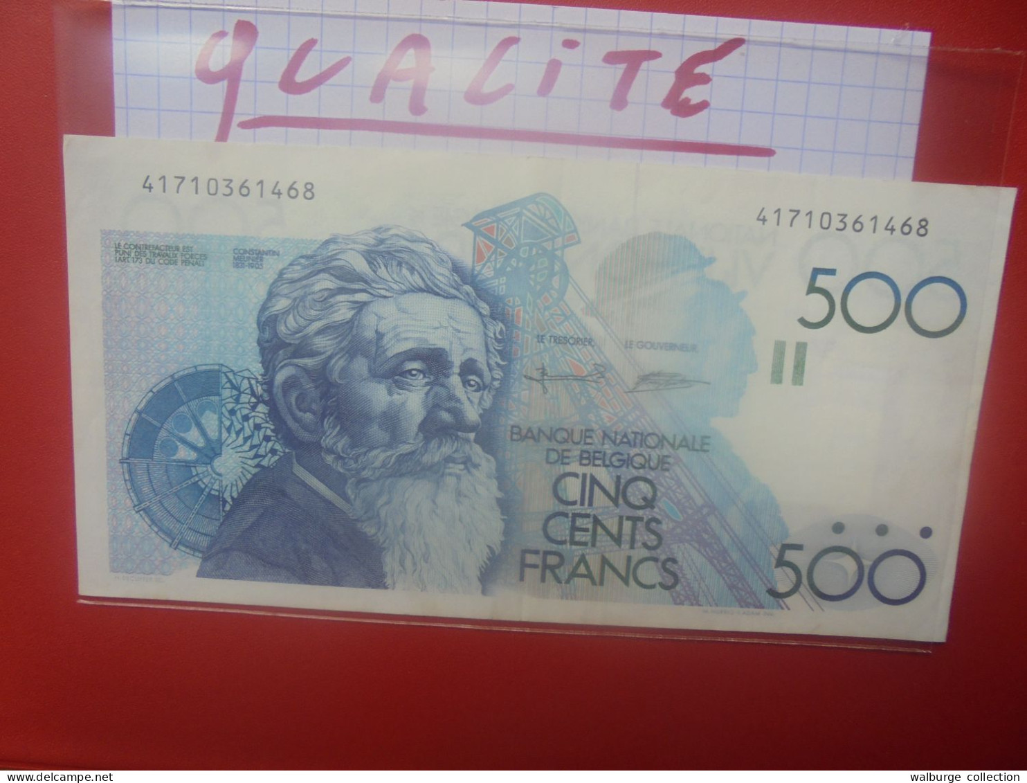BELGIQUE 500 Francs 1982-1998 Circuler Belle Qualité (B.18) - 500 Frank