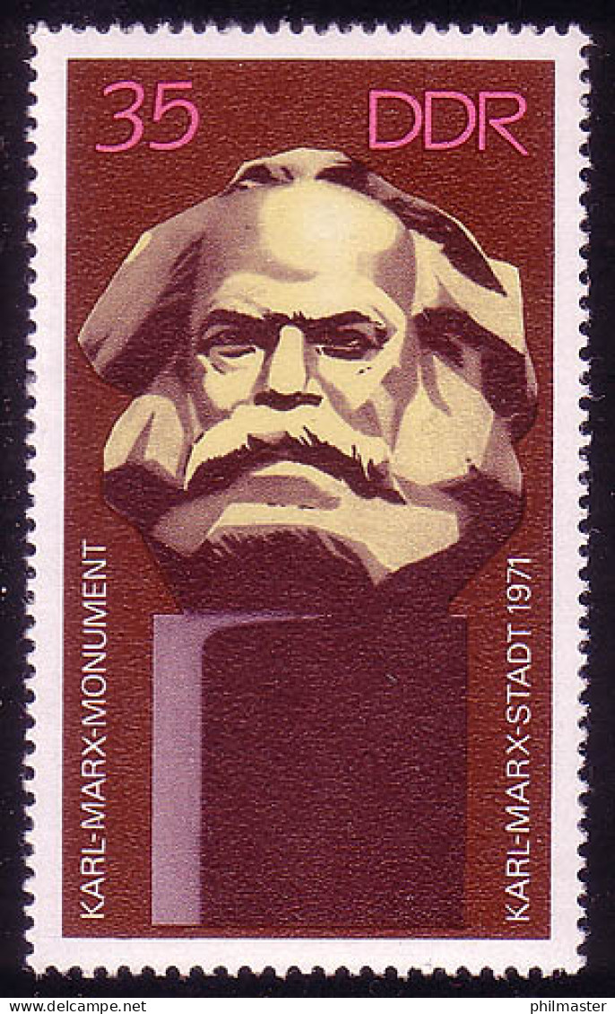 1706 Karl-Marx-Monument 35 Pf ** Postfrisch - Neufs