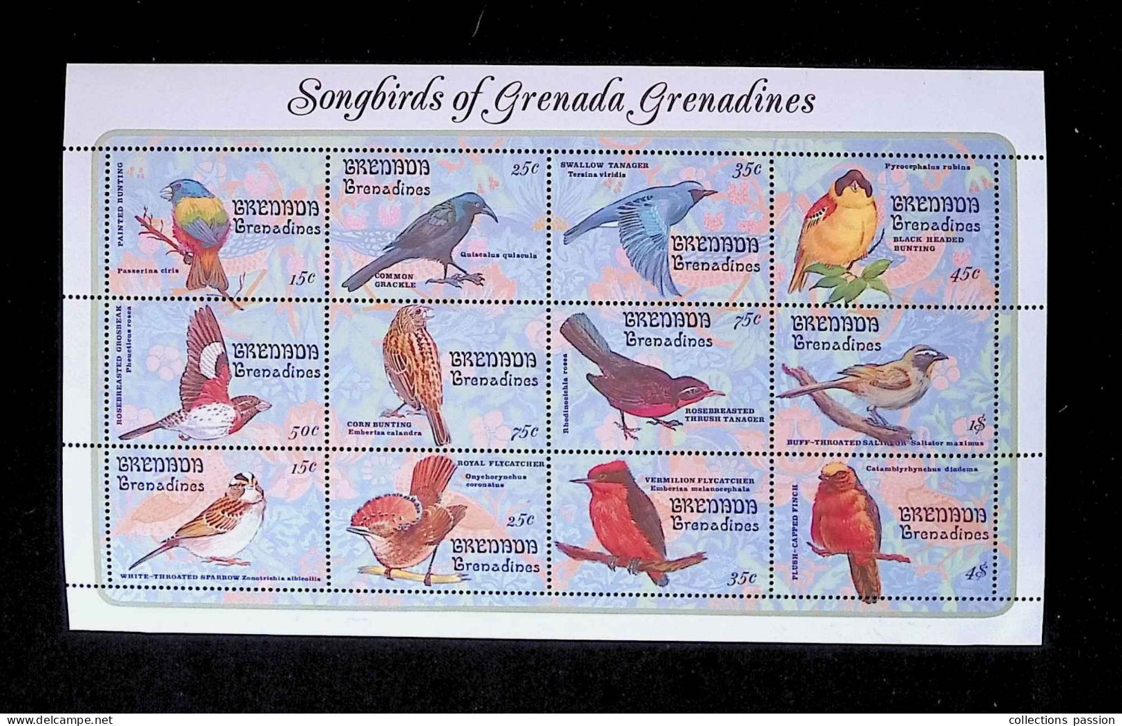 CL, Blocs-feuillets, Block, Songbirds Of Grenada, Grenadines, Oiseaux, Birds - Grenada (1974-...)
