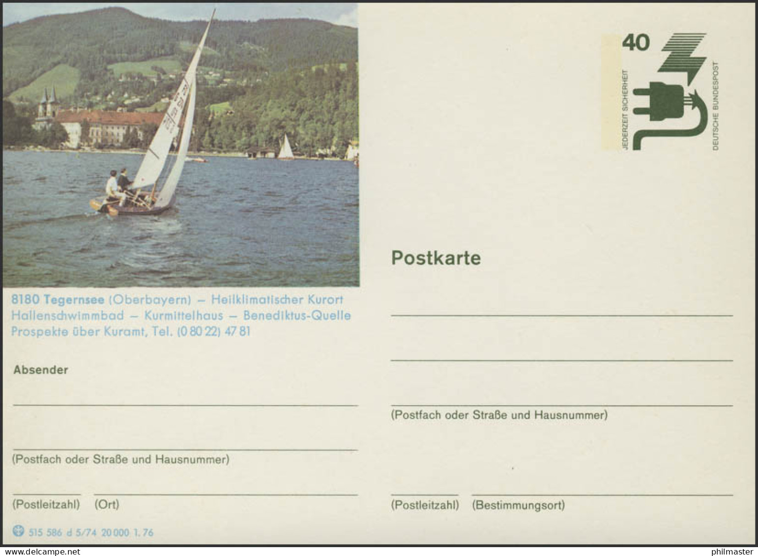 P120-d5/074 8180 Tegernsee/Oberbayern, ** - Postales Ilustrados - Nuevos