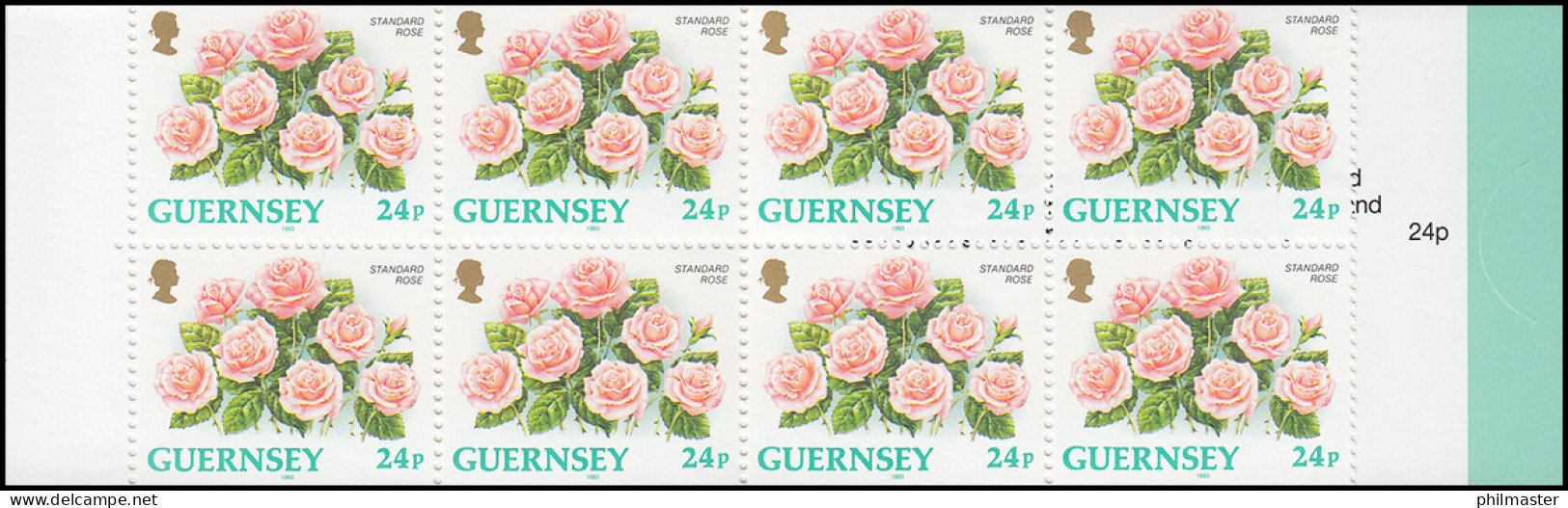 Guernsey Markenheftchen 0-11 Blumen - Rosen 1993 ** - Guernsey