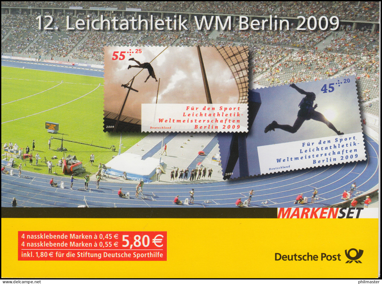 80 MH Sporthilfe: Leichtathletik-WM Berlin, Tagesstempel NETTETAL 1 C - 2.11.10 - 2001-2010