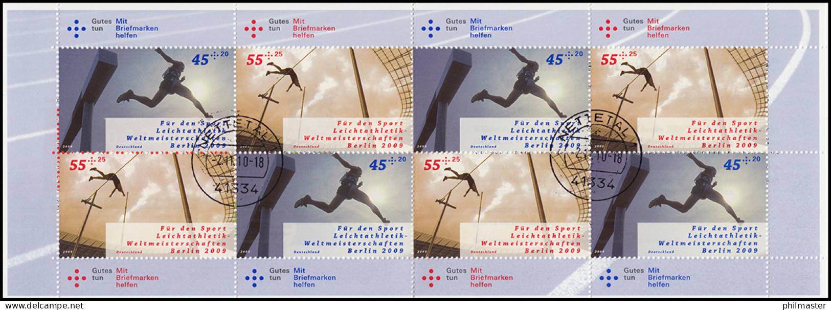 80 MH Sporthilfe: Leichtathletik-WM Berlin, Tagesstempel NETTETAL 1 C - 2.11.10 - 2001-2010