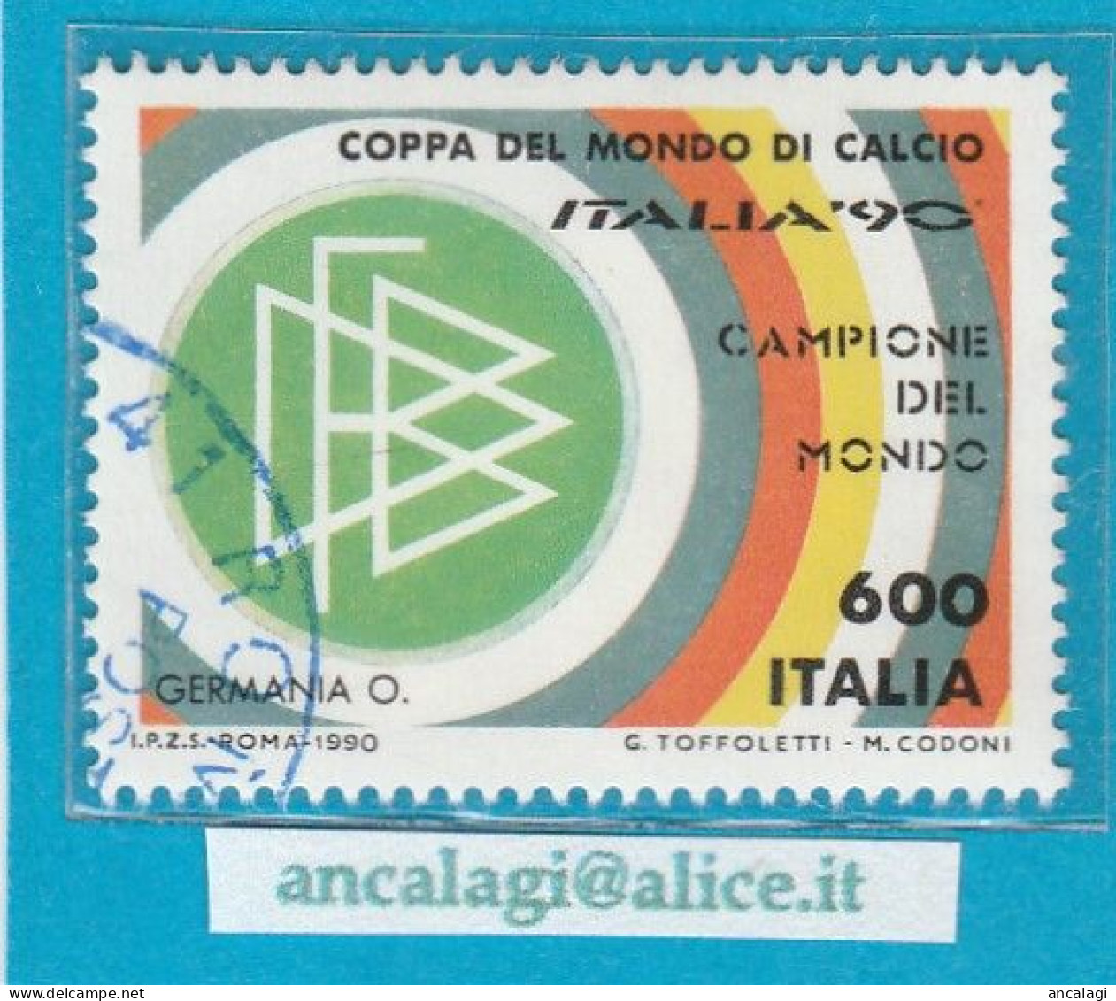 USATI ITALIA 1990 - Ref.0617 "GERMANIA CAMPIONE DEL MONDO" 1 Val. - - 1981-90: Gebraucht