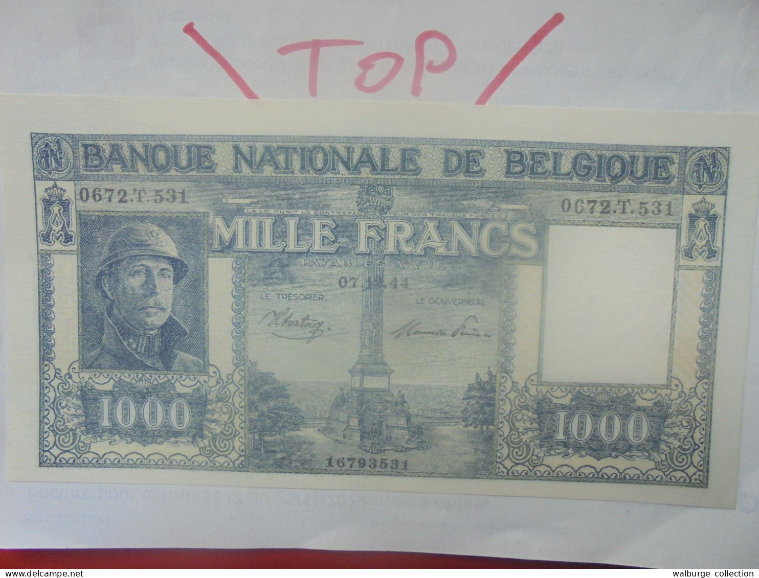 BELGIQUE 1000 FRANCS 1944 NEUF ! COTES:60-120-300 EURO (B.18) - 1000 Francos